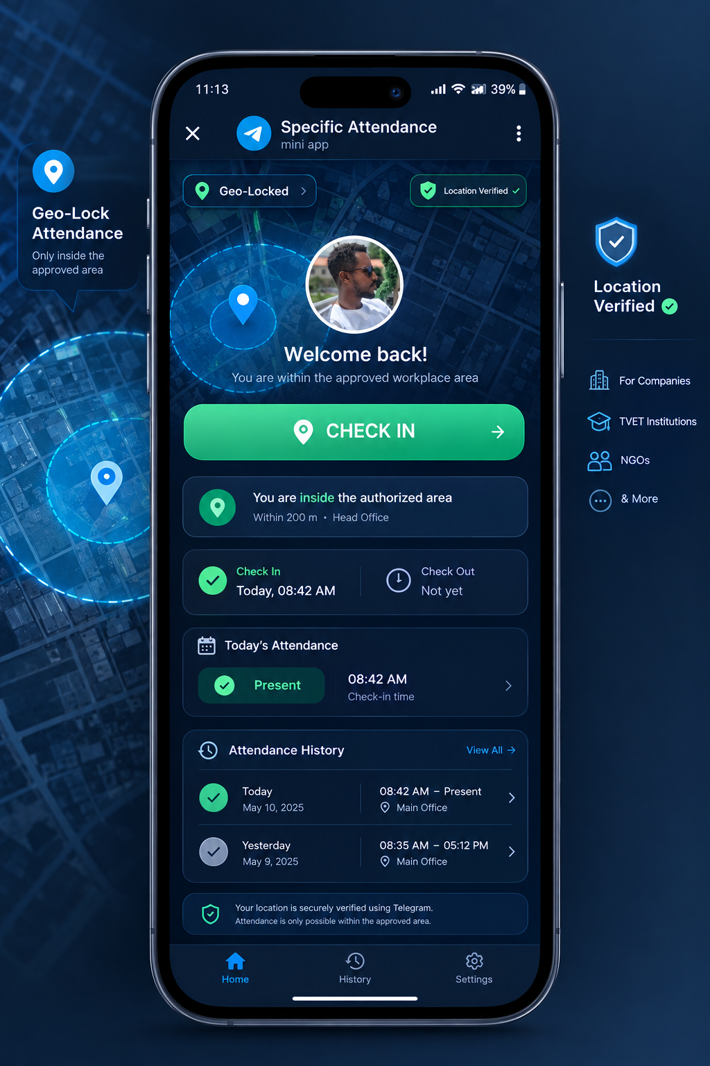 Attendance mini app preview